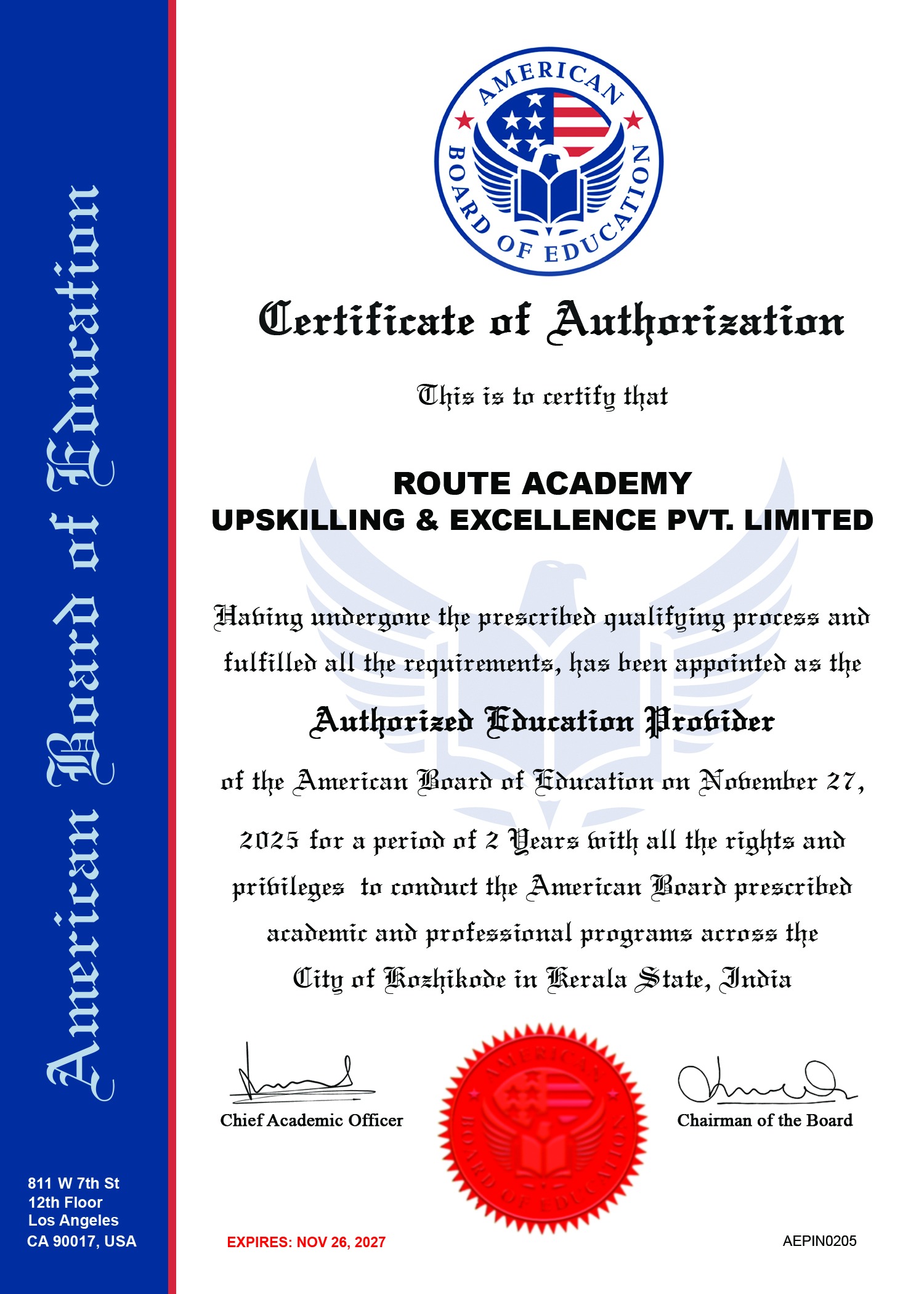 Certificate 3